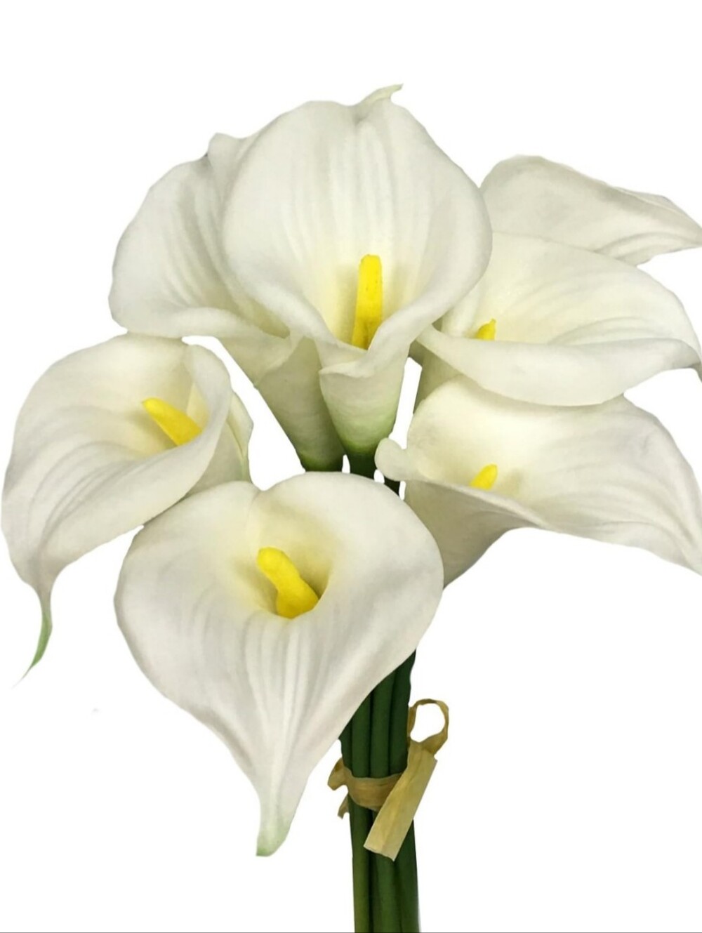 Calla Lily Bouquet White Artificial - Home Accents 5 Pcs Bundle New